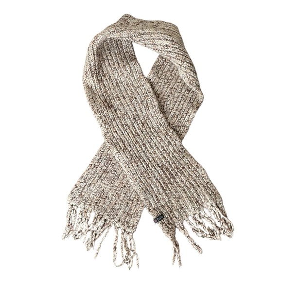 Barts Wool Cream Knit Winter Scarf - Picture 1 of 9